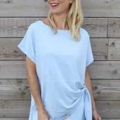 Marilyn Cotton Top Light Blue