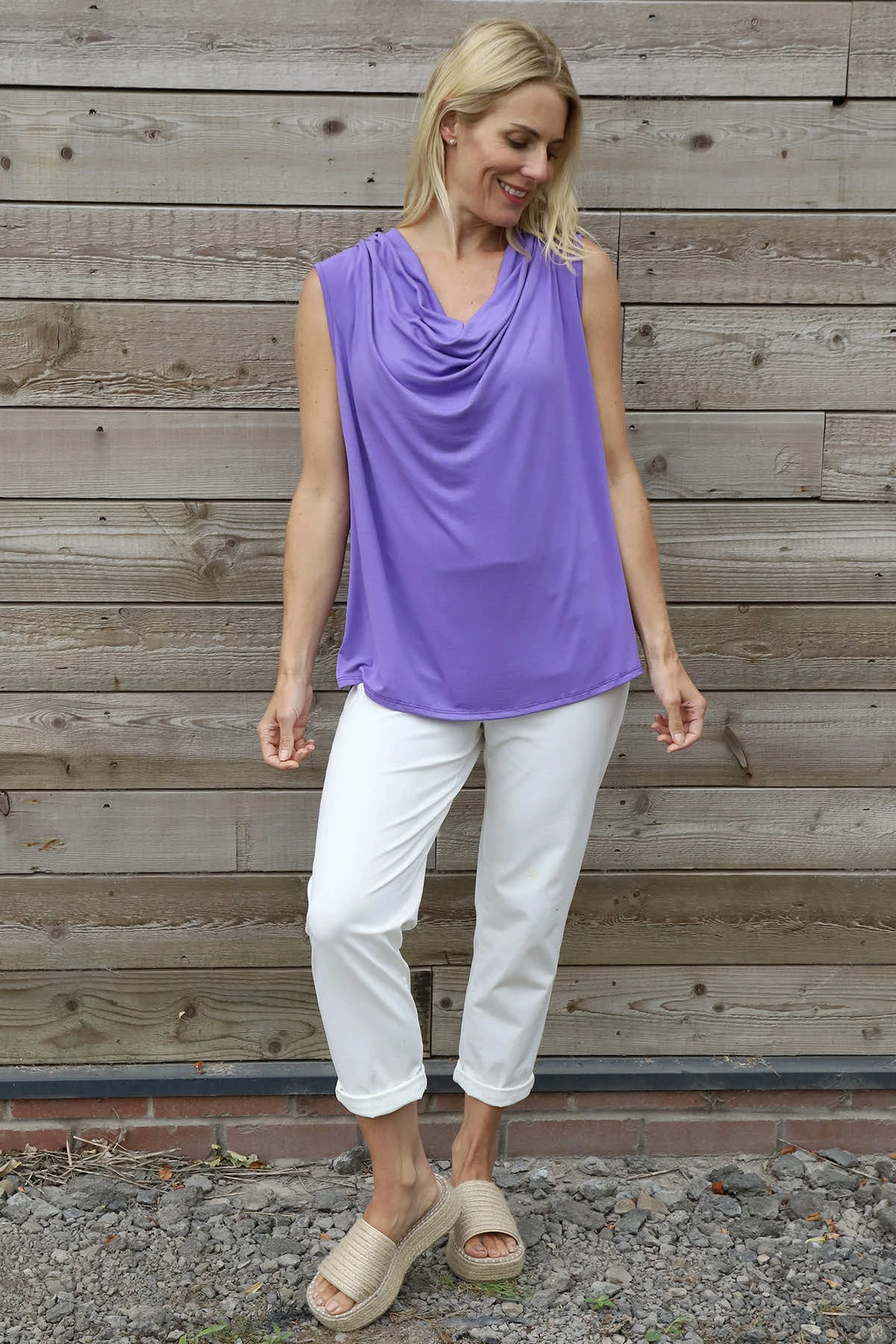 Antonina Cowl Neck Top Purple 3 Antonina Cowl Neck Top Purple