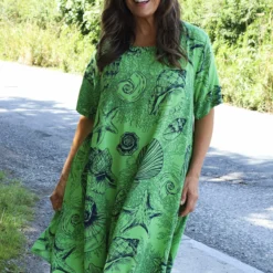 Ninetta Shell Print Dress Green -Kitandkaboodal Store IMG 0851 98c900ee c183 4076 b3c6 730522aef1a5