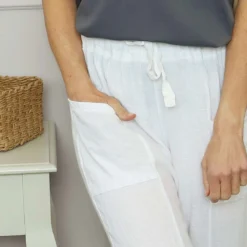 Trevina Washed Cotton Trousers White -Kitandkaboodal Store IMG 0857 3d45a7cb 2d5c 4464 bbe1 6b349ae6ae79
