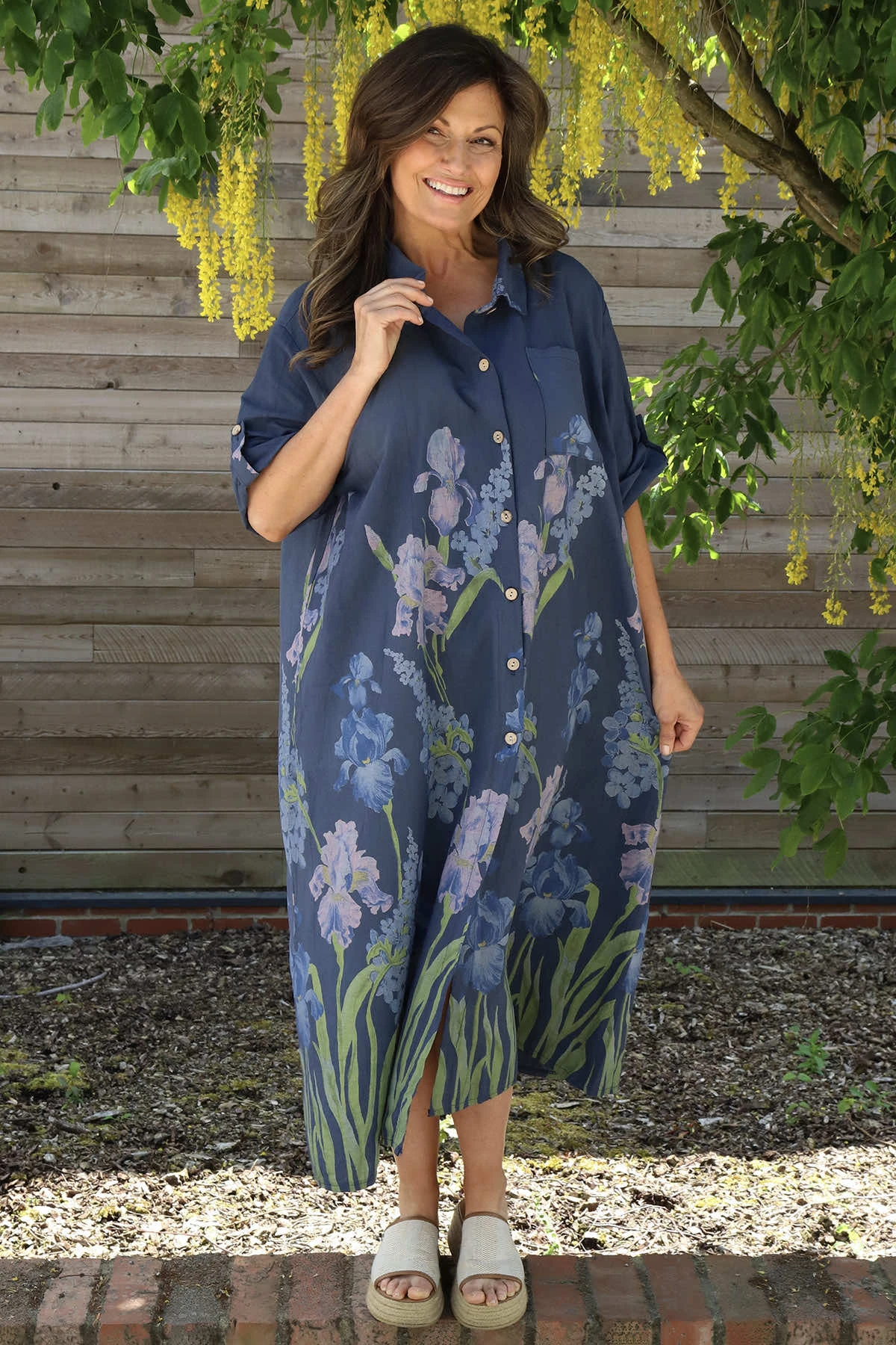 Jericho Floral Cotton Tunic Navy 3 Jericho Floral Cotton Tunic Navy