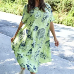 Ninetta Shell Print Dress Yellow