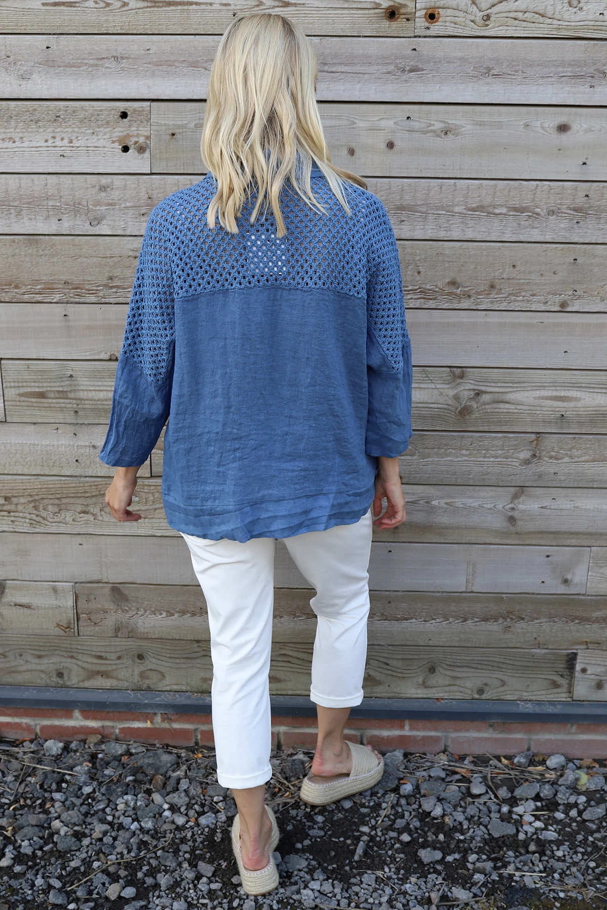 Orlanda Linen Jacket Blue 8 Orlanda Linen Jacket Blue - Image 6