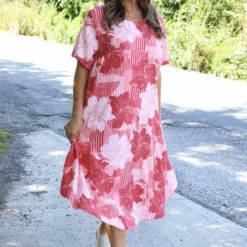 Ninetta Print Dress Coral