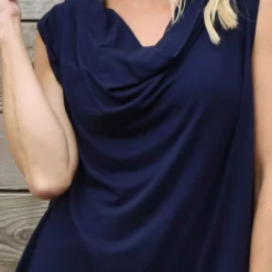 Antonina Cowl Neck Top Navy -Kitandkaboodal Store IMG 0912 8e9bf159 ff27 41c3 96b9 e7c52773e4e0