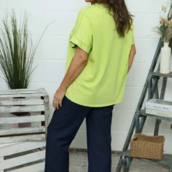 Luisa Washed V-Neck Cotton Top Lime 9 Luisa Washed V-Neck Cotton Top Lime -Kitandkaboodal Store IMG 0914 507e9ed8 4023 4d1e 8839 c86c79f97c38