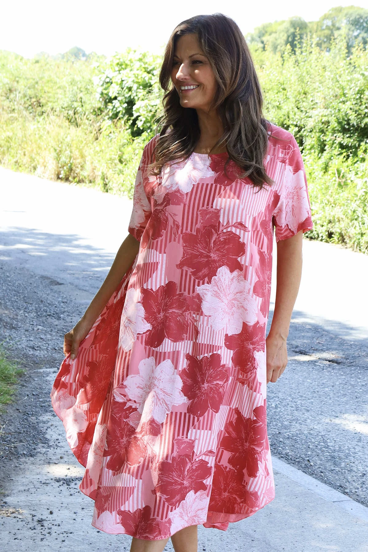 Ninetta Print Dress Coral 4 Ninetta Print Dress Coral - Image 2