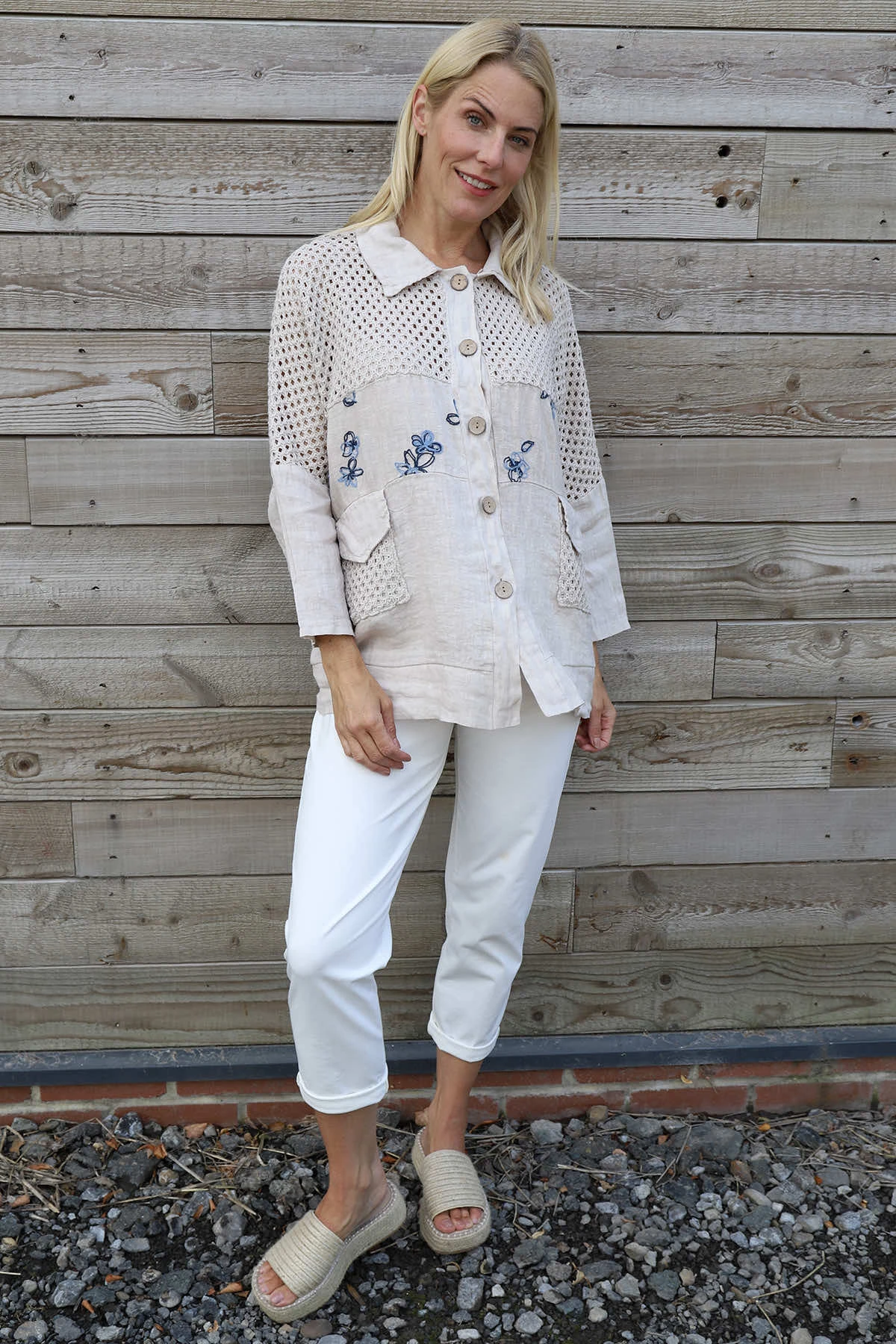 Orlanda Linen Jacket Stone 3 Orlanda Linen Jacket Stone