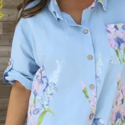 Jericho Floral Cotton Tunic Light Blue -Kitandkaboodal Store IMG 0926 f2671a58 caa4 4e7f a2db caf1377ab0da