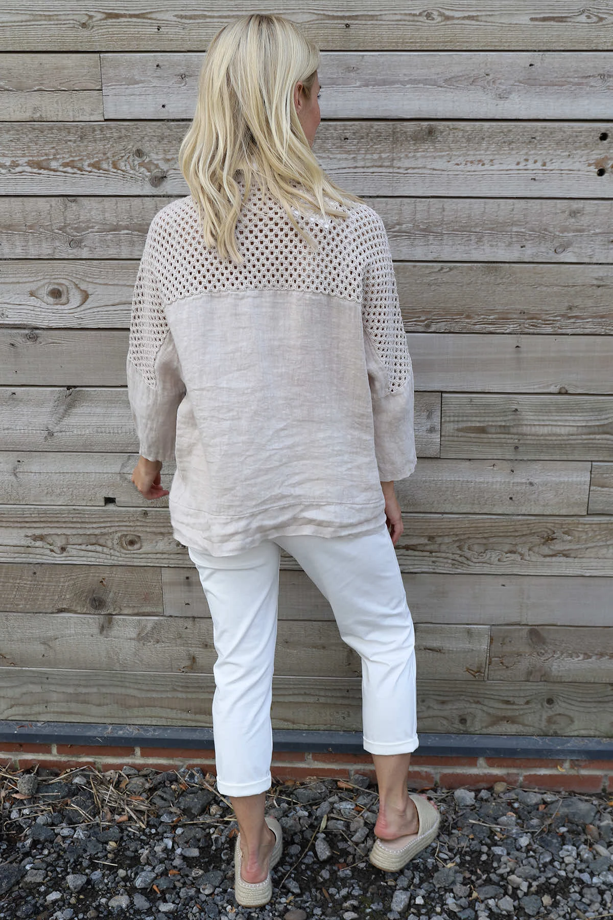 Orlanda Linen Jacket Stone 8 Orlanda Linen Jacket Stone - Image 6