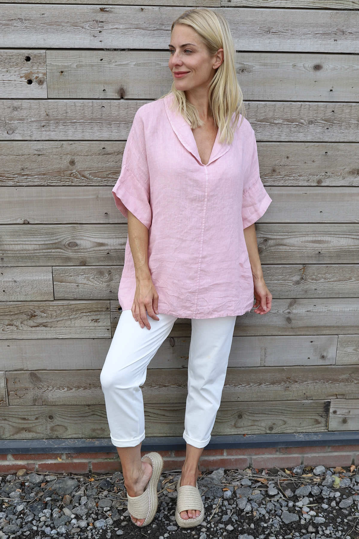 Rebecca Linen Top Pink 2 Rebecca Linen Top Pink