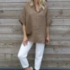 Rebecca Linen Top Cocoa -Kitandkaboodal Store IMG 0942 f94d8bbc 1e73 4afa 8189 e546ce9335ed