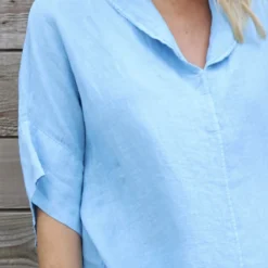Rebecca Linen Top Light Blue 8 Rebecca Linen Top Light Blue -Kitandkaboodal Store IMG 0959 46c9c7d2 c327 4598 808a e91b276ecce3