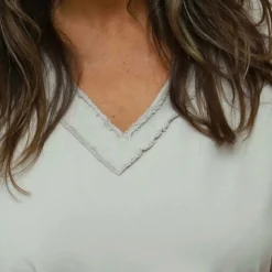 Luisa Washed V-Neck Cotton Top Stone -Kitandkaboodal Store IMG 0961 e7140f84 fedf 4f2a bec7 345c8f0149f5