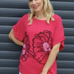 Agnetha Flower Top Hot Pink 8 Agnetha Flower Top Hot Pink -Kitandkaboodal Store IMG 0965 3607b7b4 f071 442e b7c1 d538d8a98887