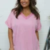 Luisa Washed V-Neck Cotton Top Fuchsia -Kitandkaboodal Store IMG 0970 a819dd69 0247 4588 b58a bdae5972deca