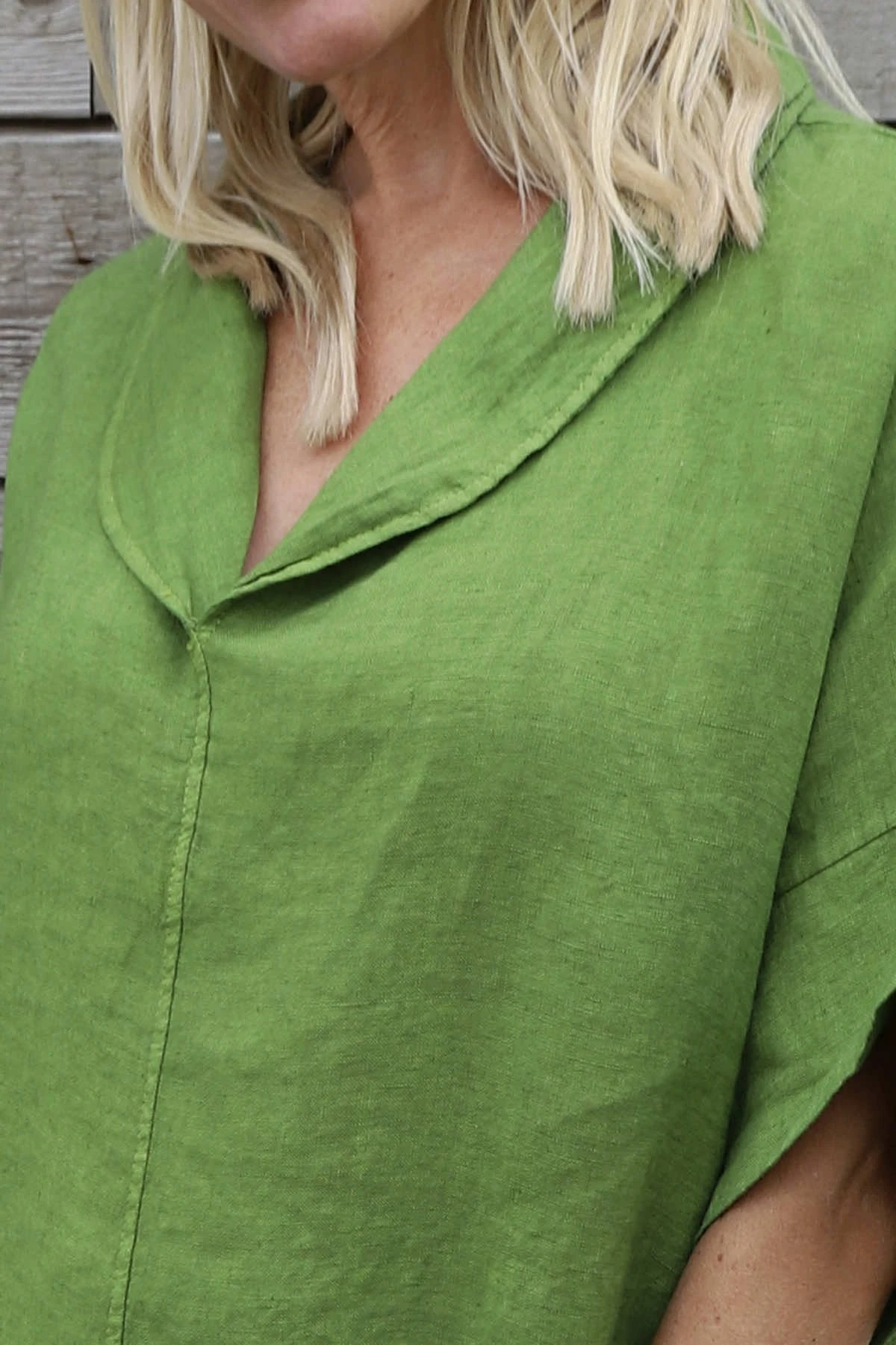 Rebecca Linen Top Olive 5 Rebecca Linen Top Olive - Image 3