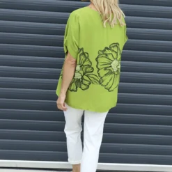 Agnetha Flower Top Olive 9 Agnetha Flower Top Olive -Kitandkaboodal Store IMG 0994