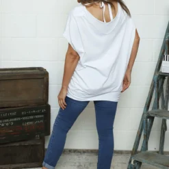 Porthcurno Tie Back Cotton Top White -Kitandkaboodal Store IMG 0997 94eeaf85 0ed0 4081 add6 4600fda128b0