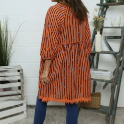 Kadenzia Print Cotton Tunic Orange -Kitandkaboodal Store IMG 1017 ab3eebf4 86fe 4525 a17f 794c59d2d18d
