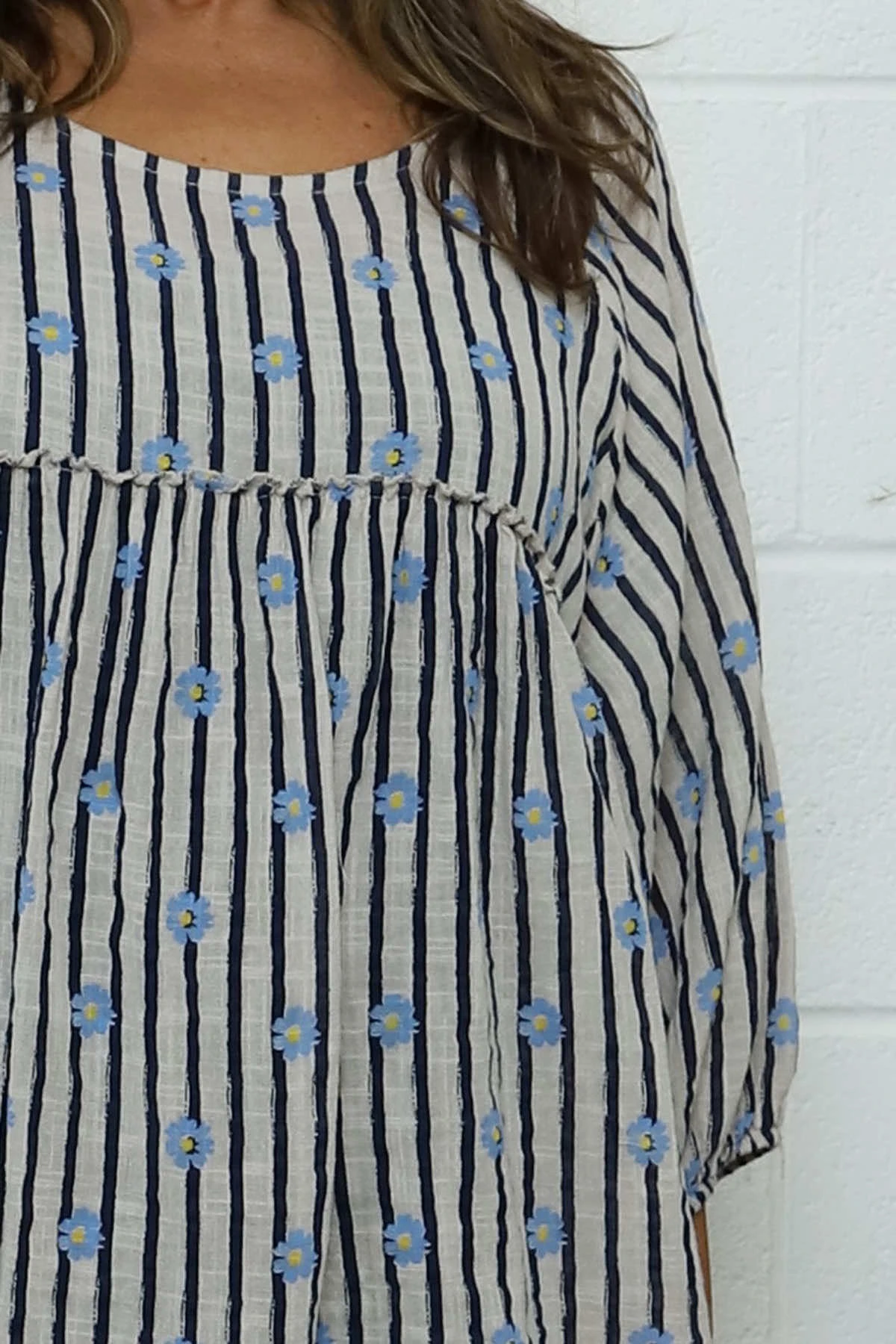 Kadenzia Print Cotton Tunic Stone 5 Kadenzia Print Cotton Tunic Stone - Image 3