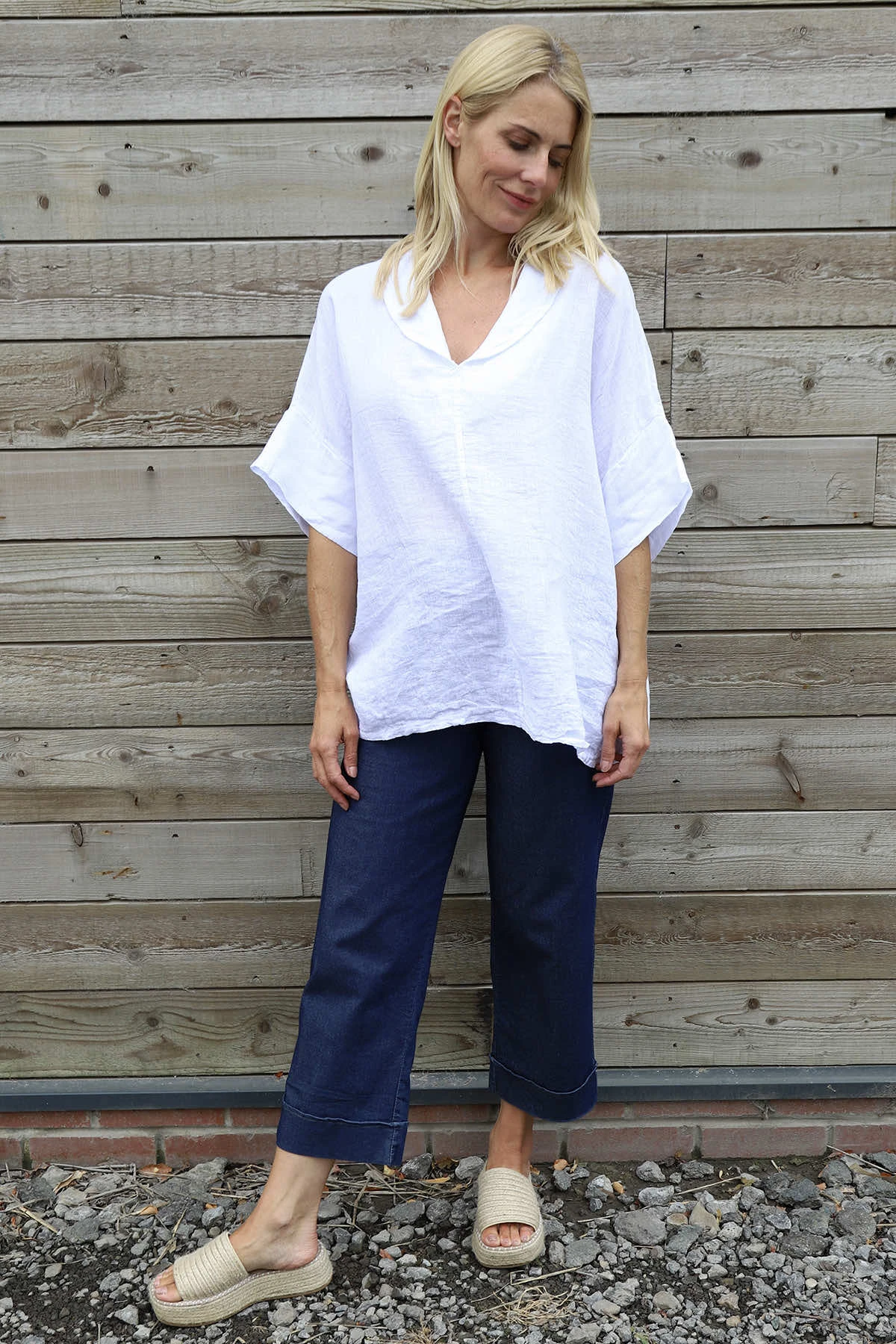 Rebecca Linen Top White 3 Rebecca Linen Top White