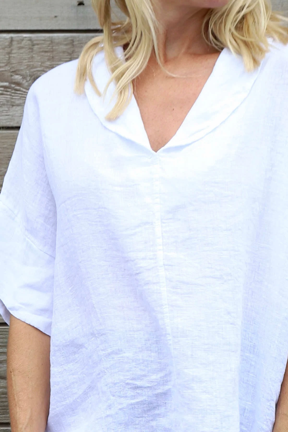 Rebecca Linen Top White 5 Rebecca Linen Top White - Image 3