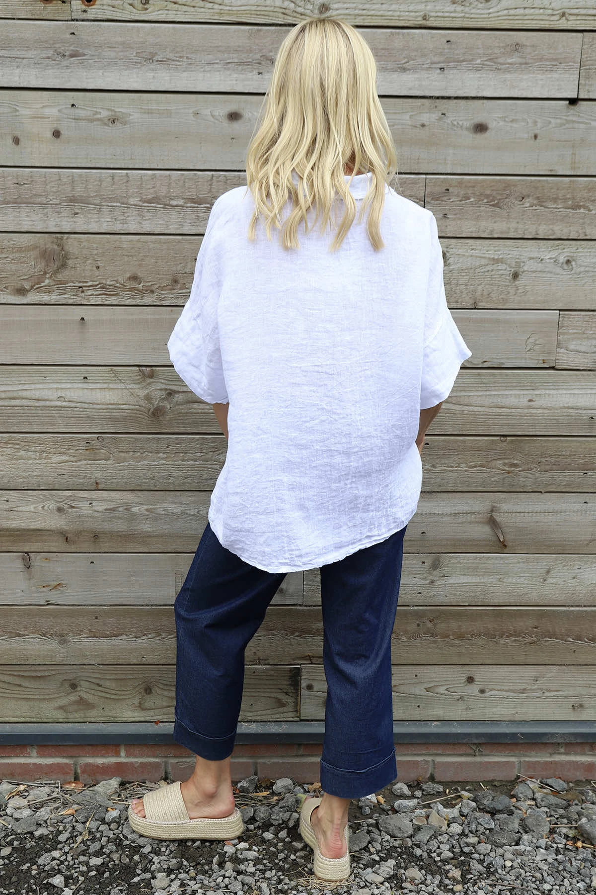 Rebecca Linen Top White 6 Rebecca Linen Top White - Image 4