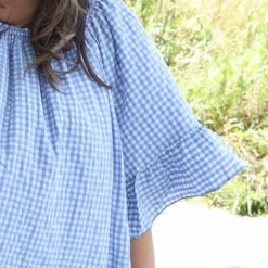 Fabiola Gingham Bardot Dress Powder Blue 8 Fabiola Gingham Bardot Dress Powder Blue -Kitandkaboodal Store IMG 1078 c6759fcd f6ff 484b aada f277cc9167cf