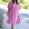 Fabiola Gingham Bardot Dress Fuchsia 1 Fabiola Gingham Bardot Dress Fuchsia -Kitandkaboodal Store IMG 1130 b2285d1a 88a1 4395 9245 cd8faf0ec12c