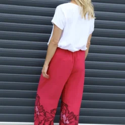 Aksana Flower Wide Leg Trousers Hot Pink 9 Aksana Flower Wide Leg Trousers Hot Pink -Kitandkaboodal Store IMG 1135 94eeeb19 472b 4491 b5dd 75fe0ed3f9fd
