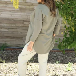 Abira V-Neck Cotton Top Khaki 9 Abira V-Neck Cotton Top Khaki -Kitandkaboodal Store IMG 1174 944aee16 6f95 431a b821 640e43c731da