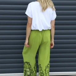 Aksana Flower Wide Leg Trousers Olive 9 Aksana Flower Wide Leg Trousers Olive -Kitandkaboodal Store IMG 1181 8c77e6d7 2da9 41af 8cb2 2ac745053a2e