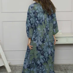 Eleni Print Linen Dress Navy 9 Eleni Print Linen Dress Navy -Kitandkaboodal Store IMG 1188 068f3914 7c94 47c6 8668 0e453ba10f44