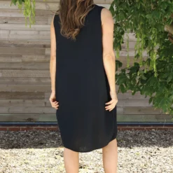 Romola Sleeveless Cotton Dress Black 9 Romola Sleeveless Cotton Dress Black -Kitandkaboodal Store IMG 1198 4528a734 dabd 44c1 9223 caae34ed2e09