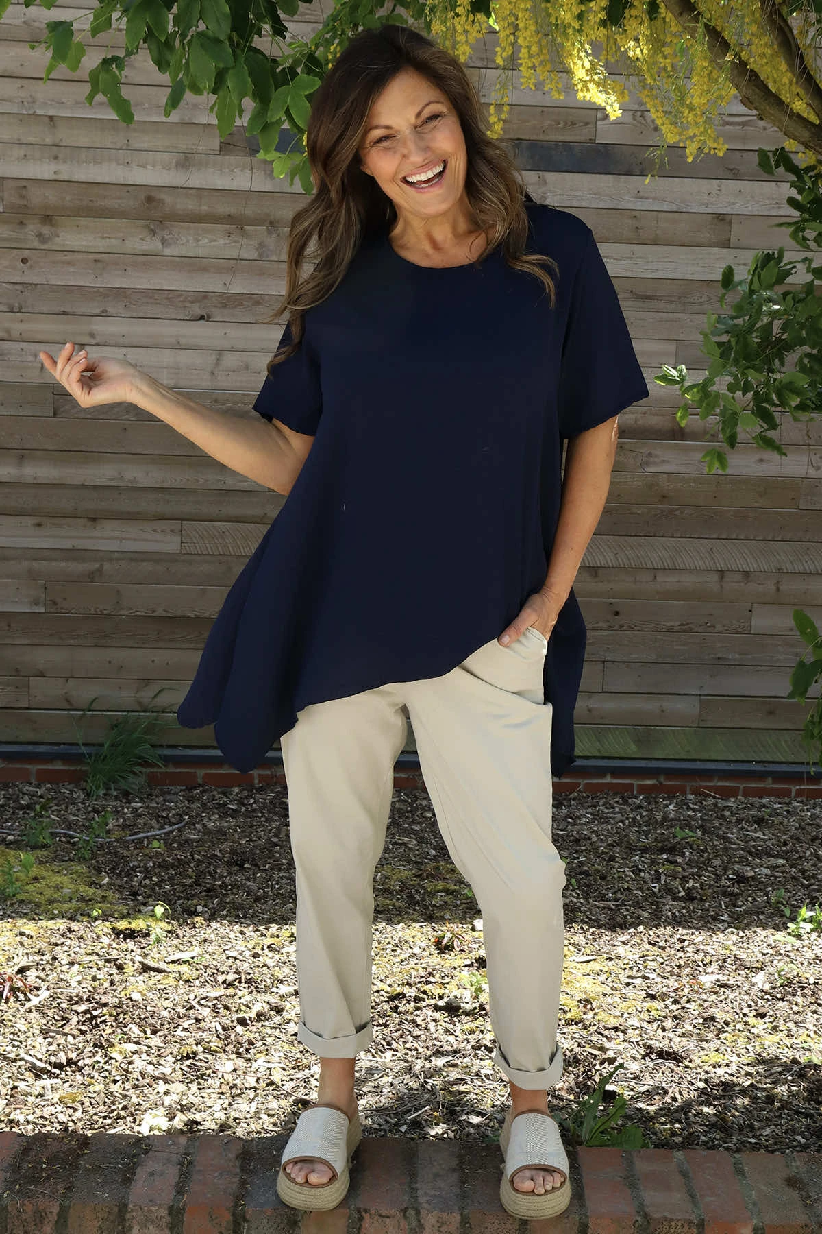 Loreleigh Dipped Side Top Navy 3 Loreleigh Dipped Side Top Navy