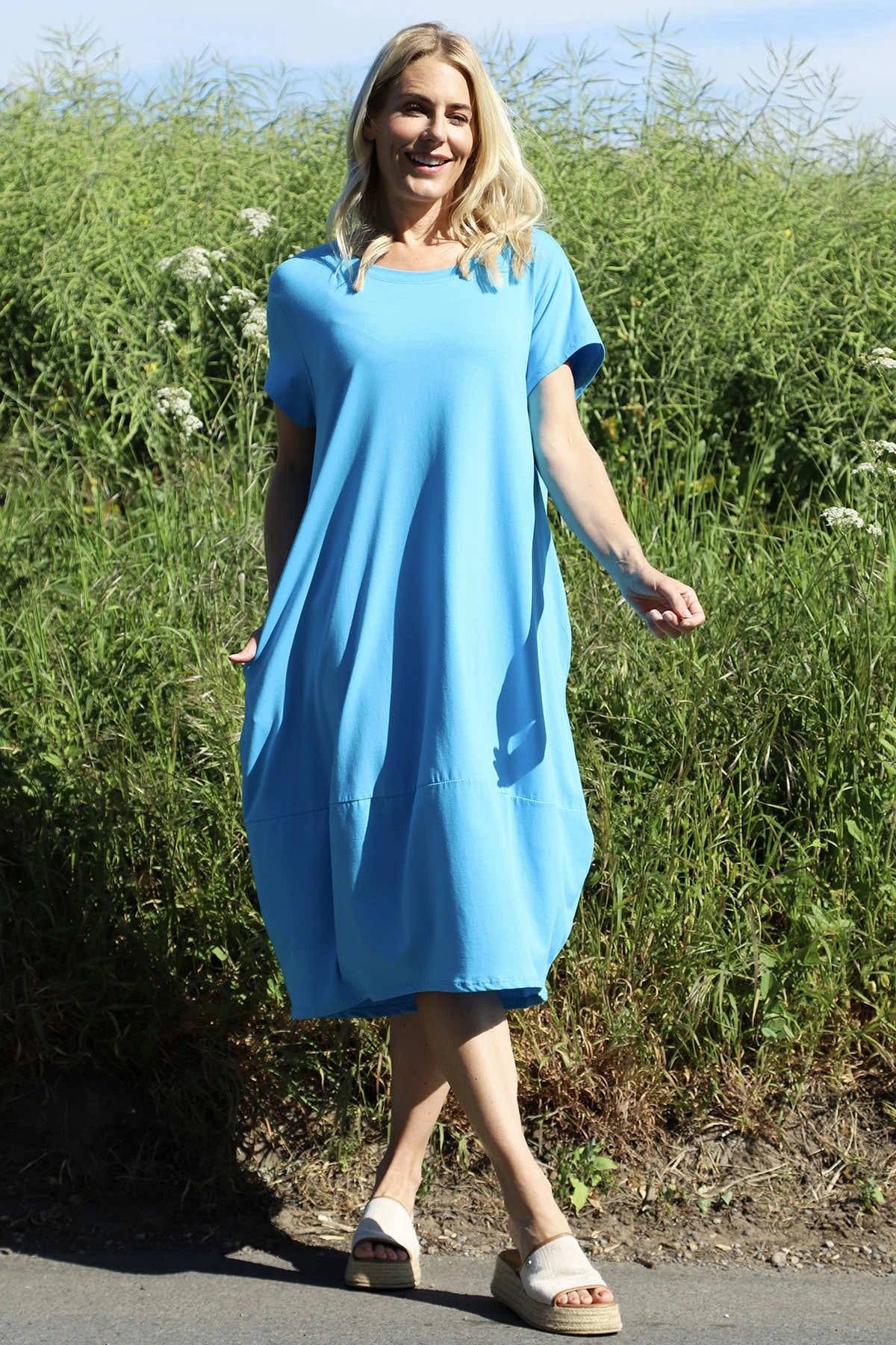 Ramsgate Cotton Dress Blue 4 Ramsgate Cotton Dress Blue - Image 2