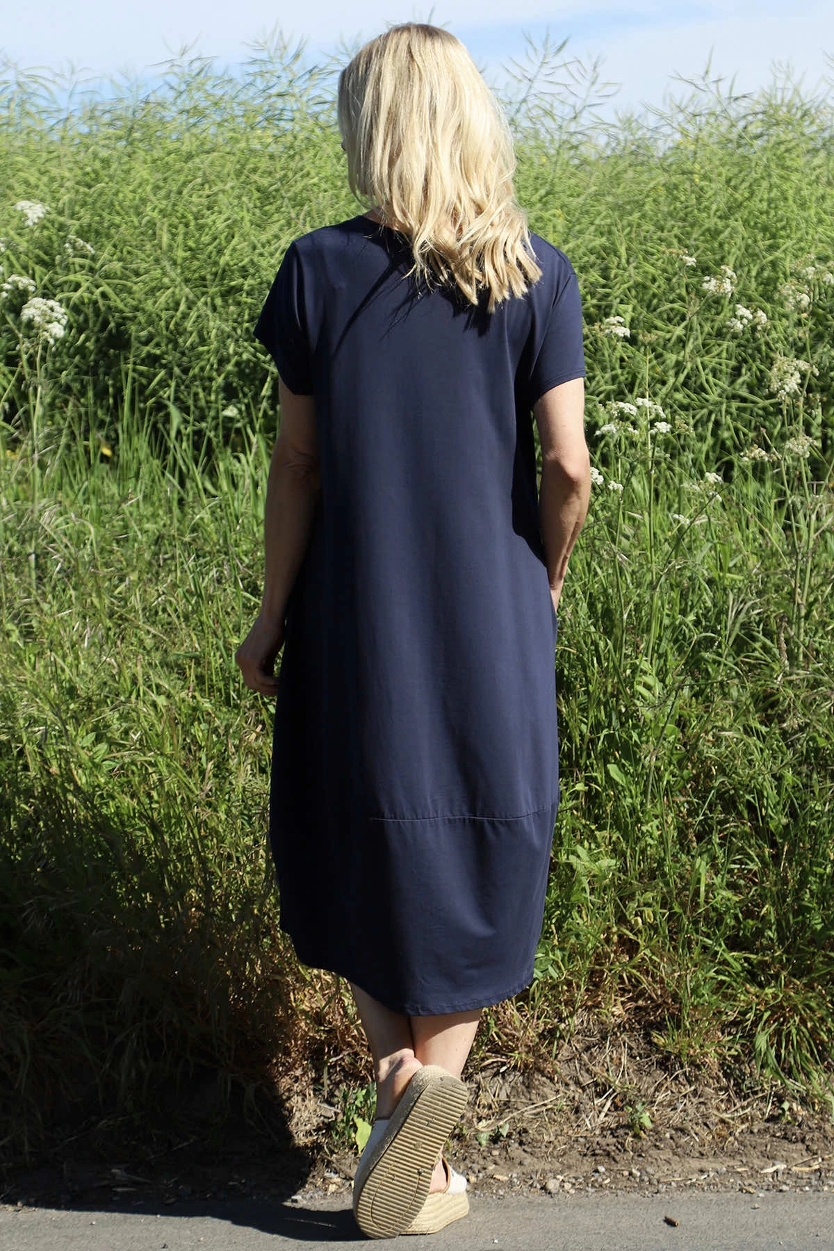Ramsgate Cotton Dress Navy 6 Ramsgate Cotton Dress Navy - Image 4