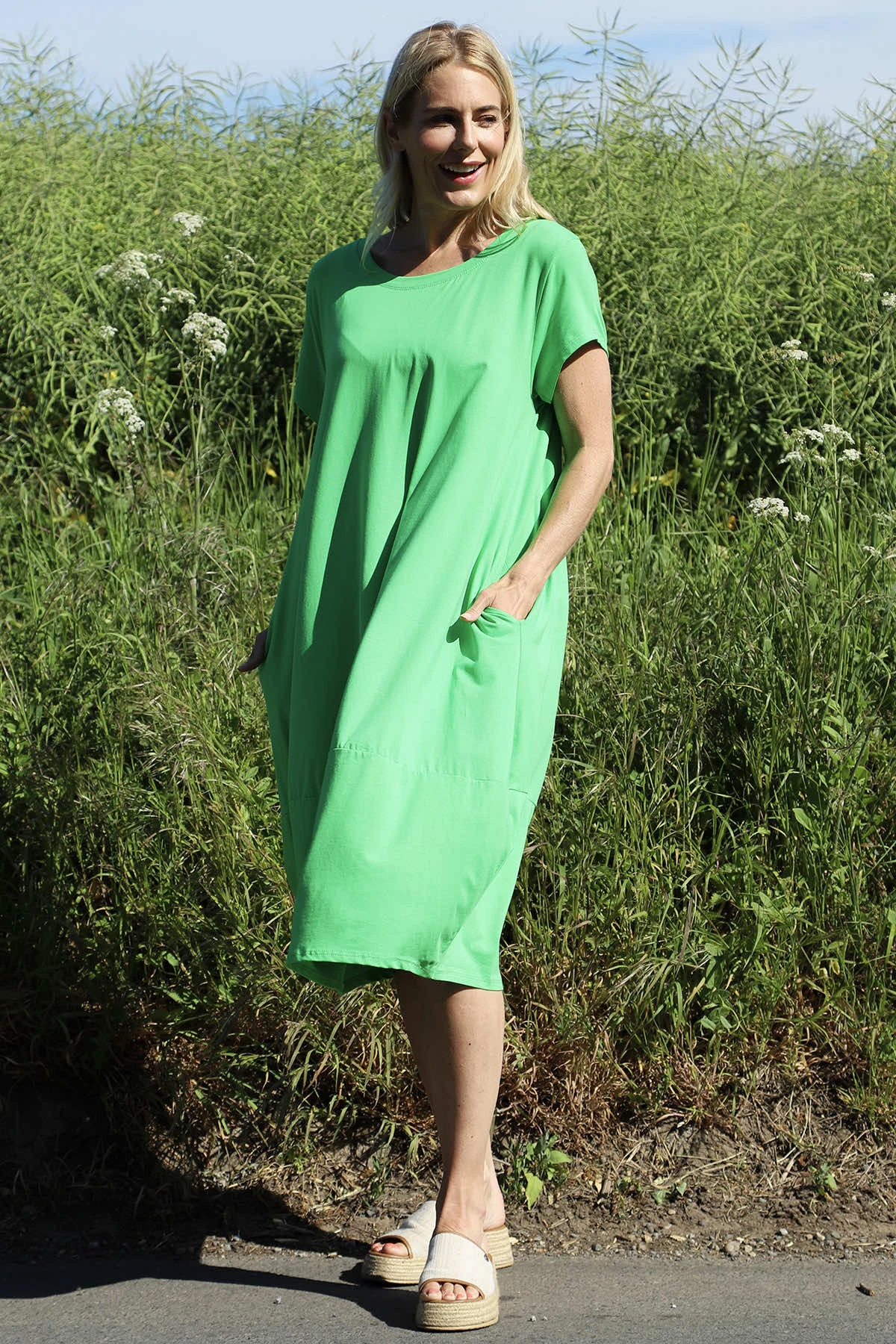 Ramsgate Cotton Dress Green 4 Ramsgate Cotton Dress Green - Image 2
