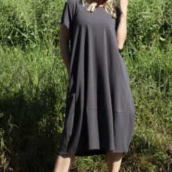 Ramsgate Cotton Dress Charcoal