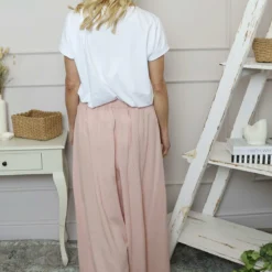 Trish Wide Leg Linen Trousers Pink 9 Trish Wide Leg Linen Trousers Pink -Kitandkaboodal Store IMG 1244 f065cc70 1b8c 4484 93d3 15a9be33063f