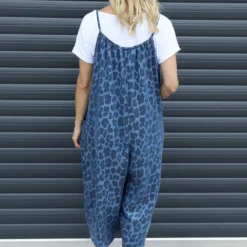 Aviva Leopard Print Denim Jumpsuit Mid Denim -Kitandkaboodal Store IMG 1245 aaeef2c1 f8fe 4106 991b b569806a1a63