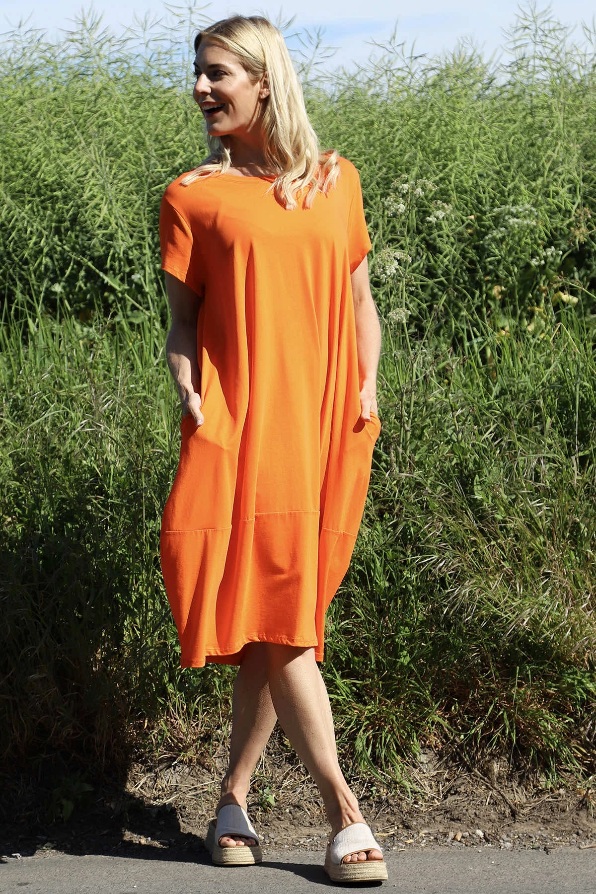 Ramsgate Cotton Dress Orange 3 Ramsgate Cotton Dress Orange