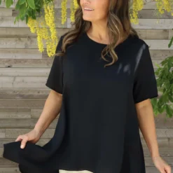 Loreleigh Dipped Side Top Black 7 Loreleigh Dipped Side Top Black -Kitandkaboodal Store IMG 1264 354b3364 cefa 41bc a66d a4afe18c5816