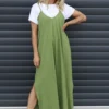 Cesca Strap Linen Dress Olive -Kitandkaboodal Store IMG 1285 bef328d6 5748 4593 aeb2 1ab6d2c9339a