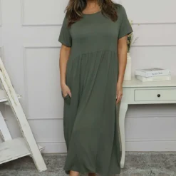 Kylie Dress Khaki -Kitandkaboodal Store IMG 1318 45dd5d86 79b5 4bb9 988f a07d42250e5b