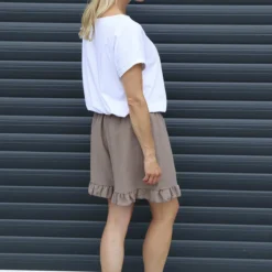 Stellina Frill Shorts Mocha -Kitandkaboodal Store IMG 1331 40196801 1504 4610 a40a 7bed02a32aca