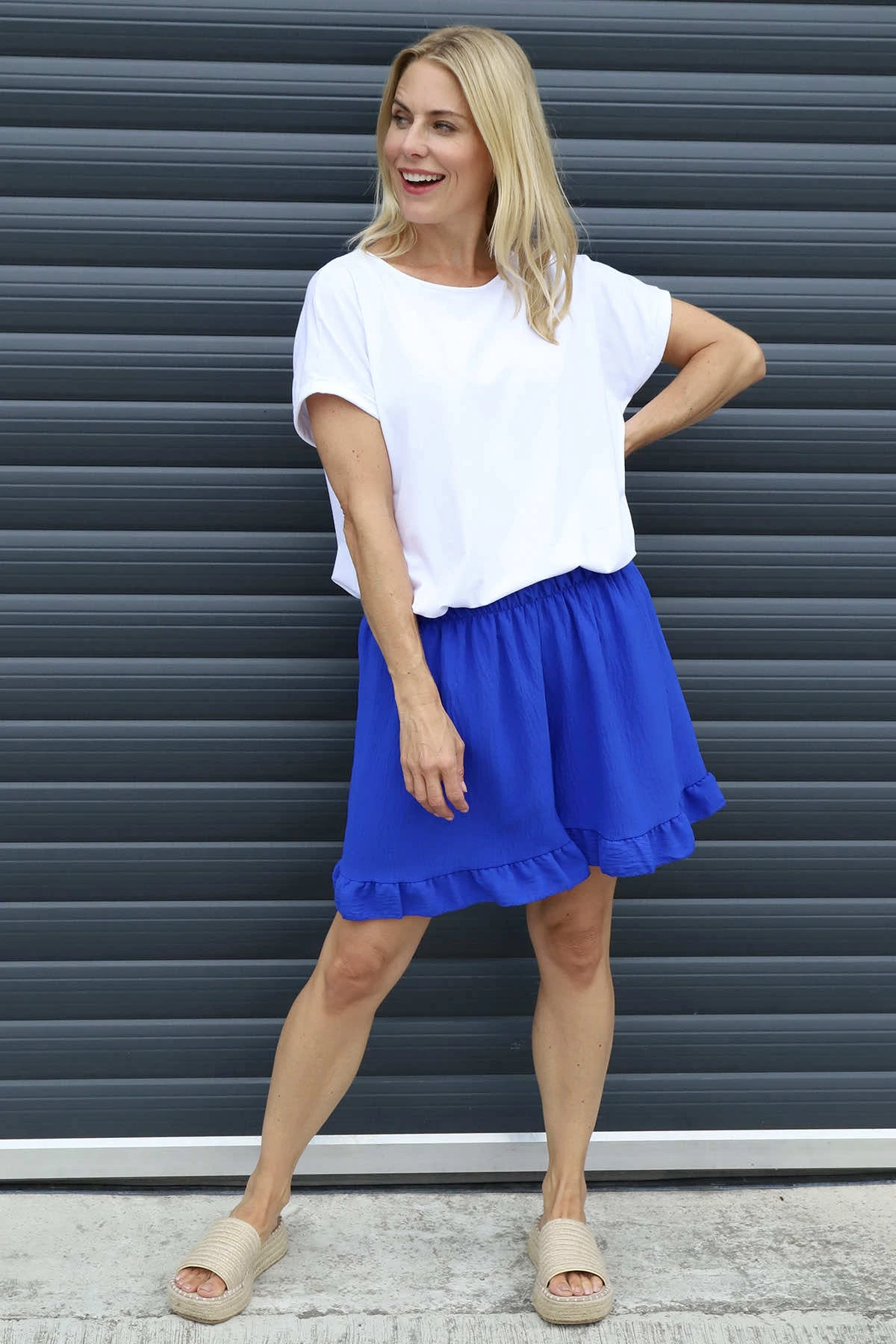 Stellina Frill Shorts Cobalt 3 Stellina Frill Shorts Cobalt