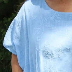 Gabriana Embroidered Cotton Top Light Blue 9 Gabriana Embroidered Cotton Top Light Blue -Kitandkaboodal Store IMG 1341 e5e76f75 e02b 4b40 9056 6f576d570b01