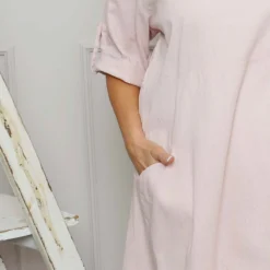 Penelope Pocket Linen Dress Pink 8 Penelope Pocket Linen Dress Pink -Kitandkaboodal Store IMG 1369 985751dc adf4 4012 a196 44520de60d31